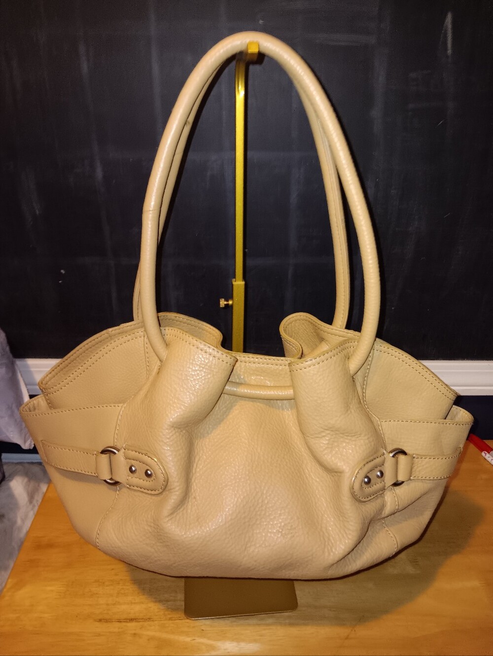 Cole Haan Beige Leather Shoulder Bag